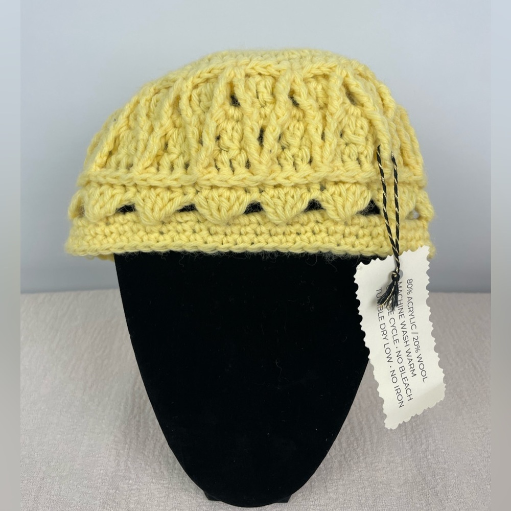 Yellow Handmade Knitβ Beanie